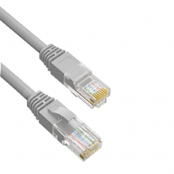 PATCH CORD CAT.5E UTP-3.0M-26AWG-CCA-568B-PVC-Gris-Φ5.2±0.2mm