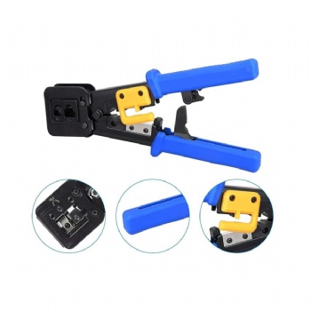 RJ45 Professional Crimp Tool Pass Through Cat5 Cat5e Cat6 Heavy Duty Crimping Tool