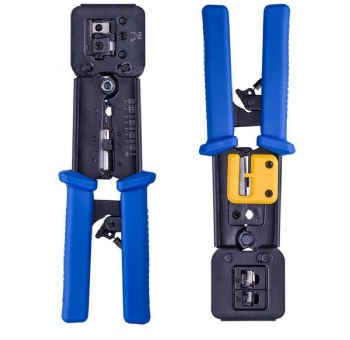 RJ45 Professional Crimp Tool Pass Through Cat5 Cat5e Cat6 Heavy Duty Crimping Tool