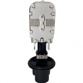 Optical cable connection box-cap type-heat-shrinkable seal-1 in 3 out-48 cores (2 cassettes of 24F) + (no valve device) + hoops (2 24F core discs) + (no valve device) + hoop