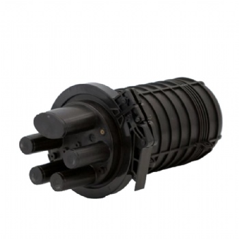 Optical cable connection box-cap type-heat-shrinkable sealing-1 in 4 out-48 cores (2 24F core discs)+(valve device)