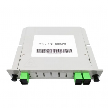 1X2 CASSETTE TYPE SC APC FIBER OPTICAL PLC SPLITTER
