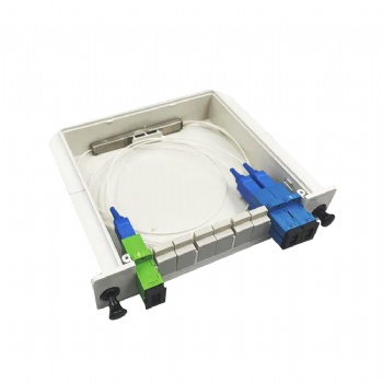 1X2 CASSETTE TYPE SC UPC FIBER OPTICAL PLC SPLITTER