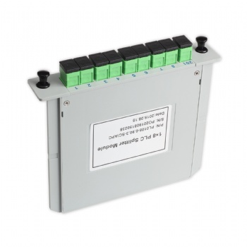 1X8 CASSETTE TYPE SC APC FIBER OPTICAL PLC SPLITTER