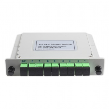 1X8 CASSETTE TYPE SC APC FIBER OPTICAL PLC SPLITTER