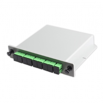 1X8 CASSETTE TYPE SC APC FIBER OPTICAL PLC SPLITTER