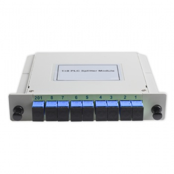 1X8 CASSETTE TYPE SC UPC FIBER OPTICAL PLC SPLITTER