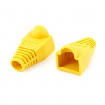 Colorful RJ45 Cat5e Cat6 Ethernet Network PluG Sheath RJ45 Plug Cover Boot（Yellow）