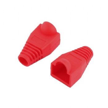 Colorful RJ45 Cat5e Cat6 Ethernet Network PluG Sheath RJ45 Plug Cover Boot（Red）