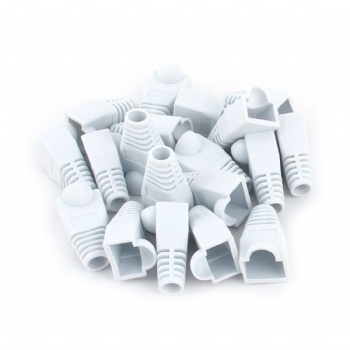 Colorful RJ45 Cat5e Cat6 Ethernet Network PluG Sheath RJ45 Plug Cover Boot（White）