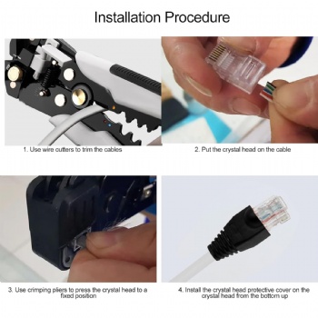 Colorful RJ45 Cat5e Cat6 Ethernet Network PluG Sheath RJ45 Plug Cover Boot（Black）