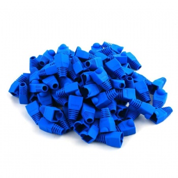 Colorful RJ45 Cat5e Cat6 Ethernet Network PluG Sheath RJ45 Plug Cover Boot（blue）