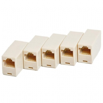 RJ45 Coupler Adapter Pack of 100 - Yellow
