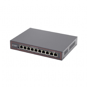 10/100M 8+2 Port Smart POE Switch, Total POE Budget 96W